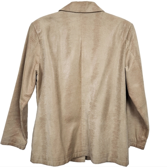 Vintage Adler Collection Leather Jacket Snakeskin Print Women's Size Medium - Picture 4 of 12